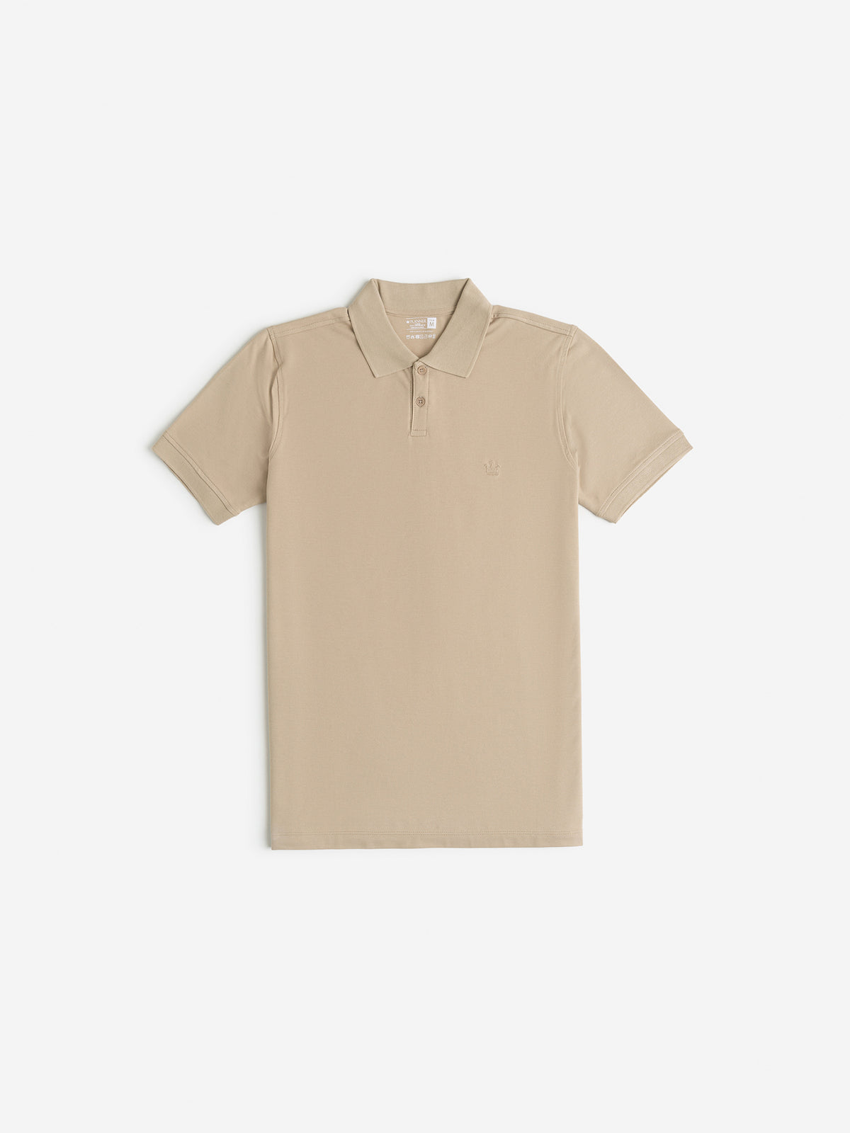 Cream Pique Polo Shirt