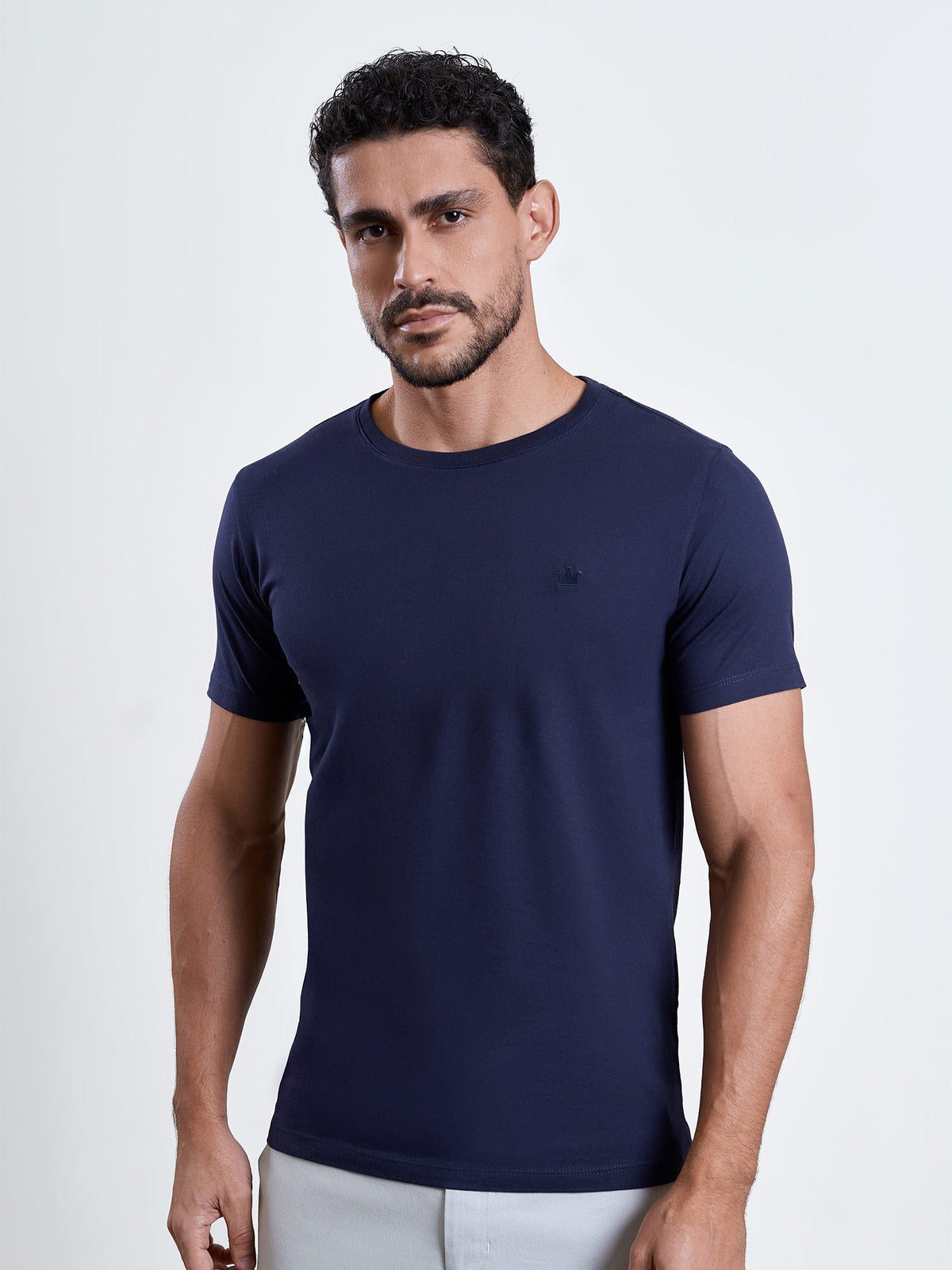 Navy Cotton T-Shirt