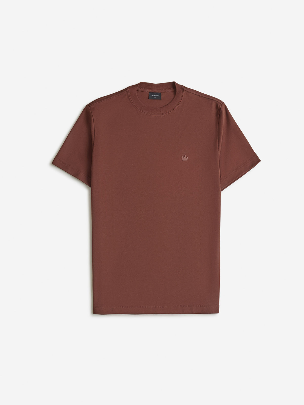 Brown High-Neck Vogue T-Shirt
